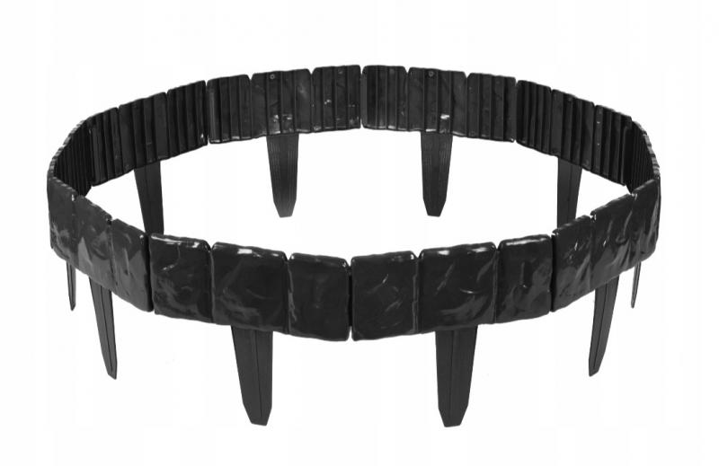 Palisada ogrodowa wysoka obrzeże border czarny 2,4m płotek GeoBorder